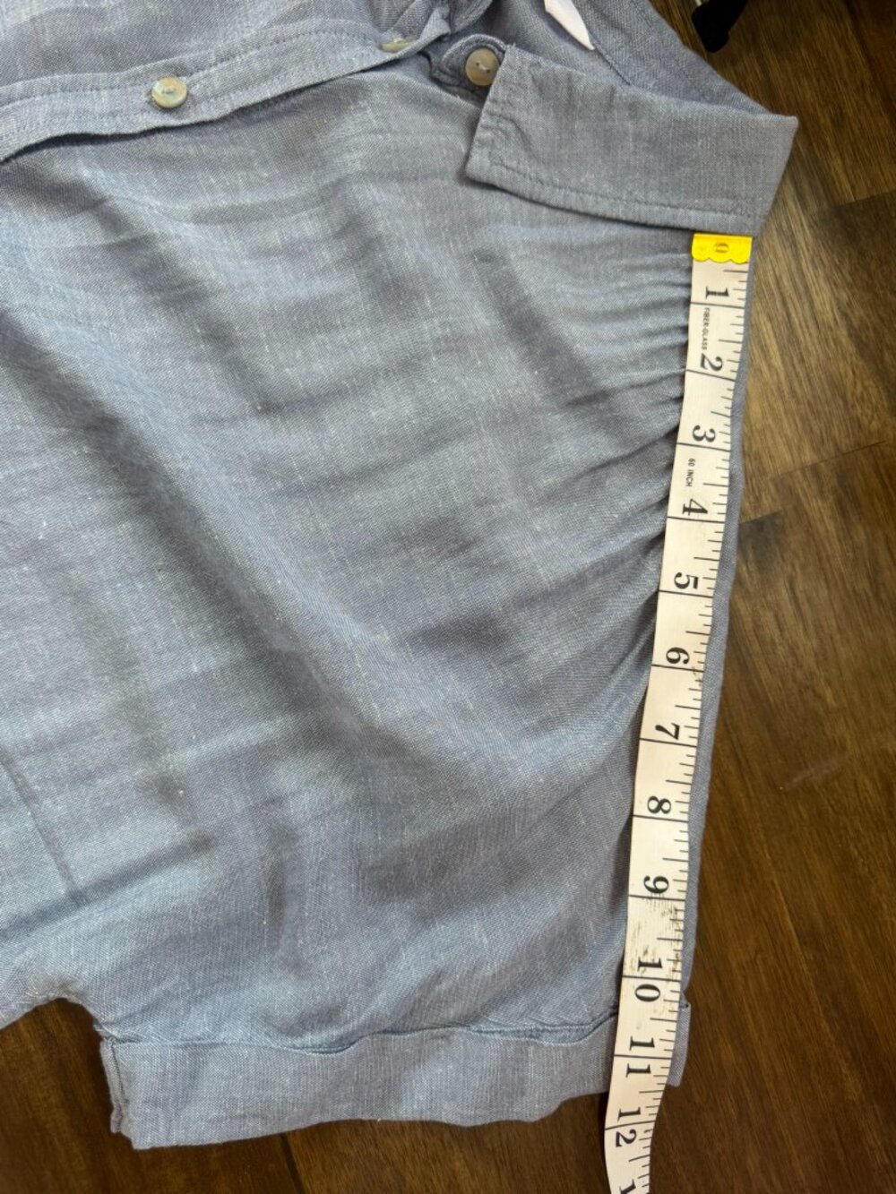 Chambray ShortâSleeve ButtonâUp â Size Large (12/14) - Picture 6 of 16